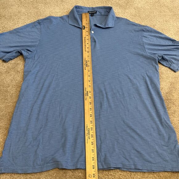 PETER MILLAR Crown Crafted Men's Polo Shirt Short Sleeves Cotton Blue Size XL - Picture 7 of 11